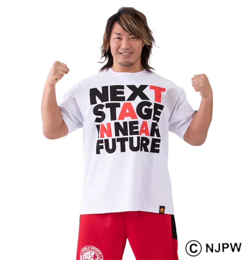 NJPW 棚橋弘至「NEXT STAGE IN NEAR FUTURE」半袖Tシャツ | Japanese