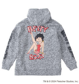 BETTY BOOP ニットフリースプリントフルジップパーカー